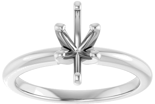 14K White  9x4.5 mm Marquise Solitaire Engagement Ring Mounting (3)