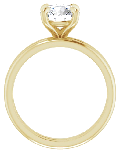18K Yellow  7.4 mm Round Solitaire Engagement Ring Mounting (7)