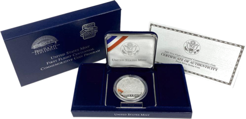 1 doleris Pirmasis skrydis 2003 JAV sidabrinė moneta (1)