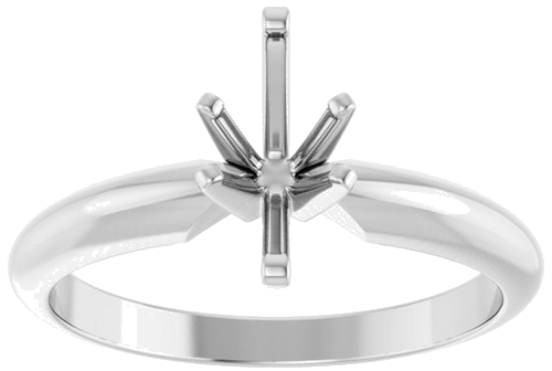 14K White 8.5x4.5 mm Marquise Six-Prong Solitaire Engagement Ring Mounting (3)