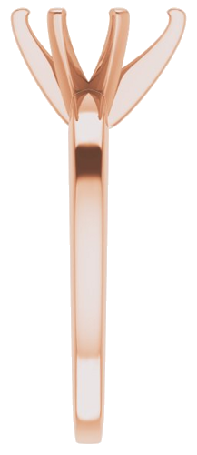 14K Rose 9x6 mm Pear Solitaire Engagement Ring Mounting (4)