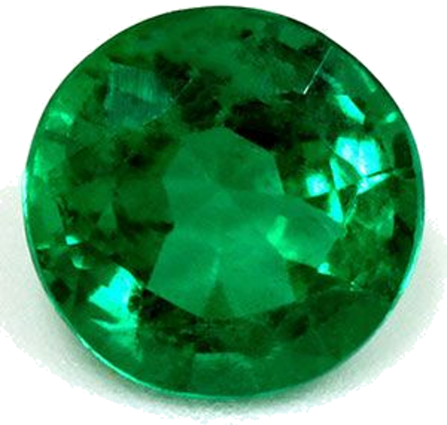 0.74 carat GREEN Round Smaragdas (1)