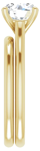 14K Yellow 7.4 mm Round Solitaire Engagement Ring Mounting (9)