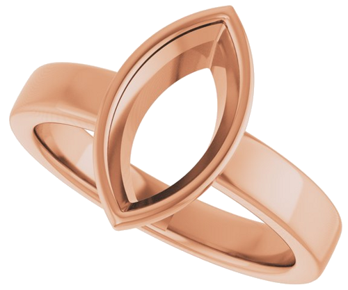 Sužadėtuvių Žiedas „Solitaire“ 417 Rožinis Aukso Marquise 12mm x 6mm (5)