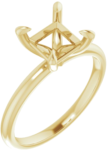 Sužadėtuvių Žiedas „Solitaire“ 585 Geltonojo Aukso Square 6.5mm (1)