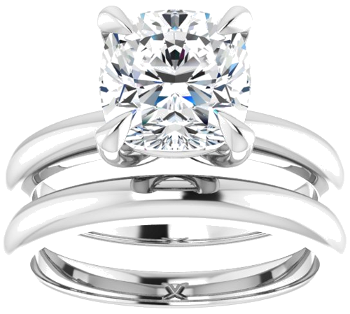 Sužadėtuvių Žiedas „Claw-Prong Solitaire“ 950 Platinos Cushion 8mm (8)