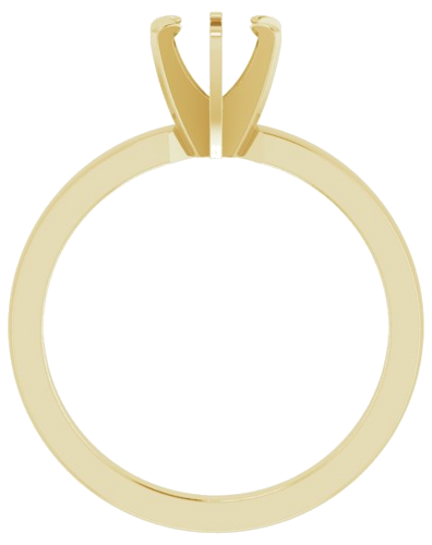 14K Yellow 5.4-5.7 mm Round Solitaire Engagement Ring Mounting (2)