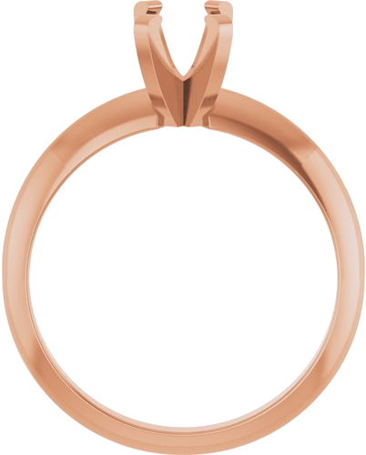 Sužadėtuvių Žiedas „Solitaire“ 585 Rožinis Aukso Oval 6.5mm x 4.5mm (2)