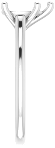 14K White 9x6 mm Pear Solitaire Engagement Ring Mounting (4)