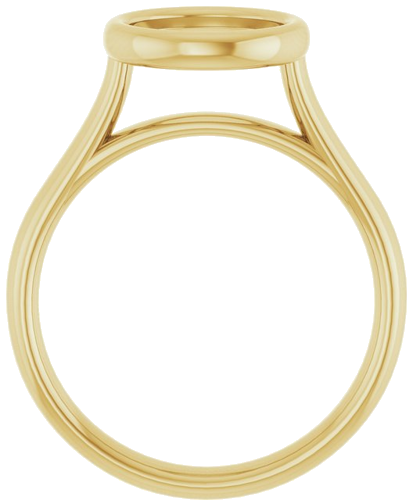 14K Yellow 8.2 mm Round Solitaire Engagement Ring Mounting (2)