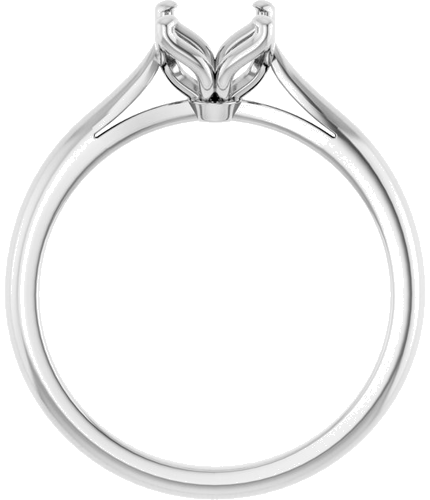 Sužadėtuvių Žiedas „Solitaire“ 585 Baltojo Aukso Oval 8mm x 6mm (2)