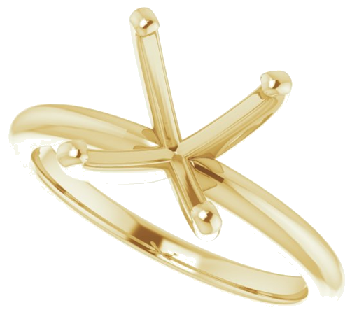 14K Yellow  11x9 mm Oval Solitaire Engagement Ring Mounting (5)