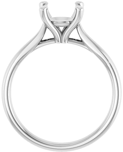 Platinum 8 mm Round Engagement Ring Mounting (2)