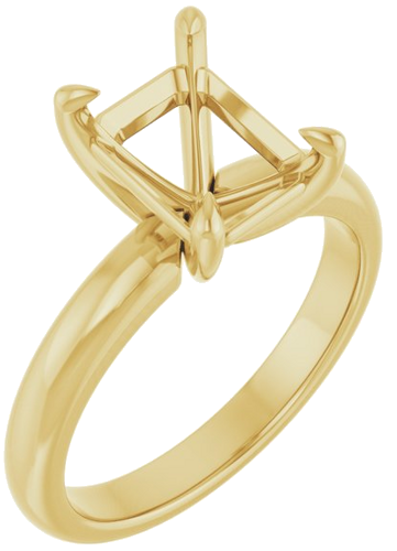 Sužadėtuvių Žiedas „Solitaire“ 585 Geltonojo Aukso Emerald 9mm x 7mm (1)