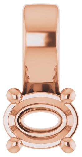 14K Rose 4x3 mm Oval Pendant Mounting (1)