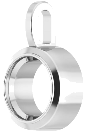 14K White 7.5 mm Round Bezel-Set Pendant Mounting (2)