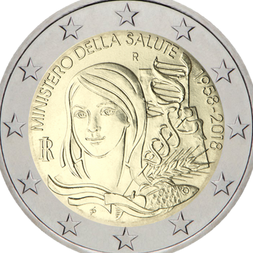 2018 Italy Ministry of Health 2 euro coin (2)