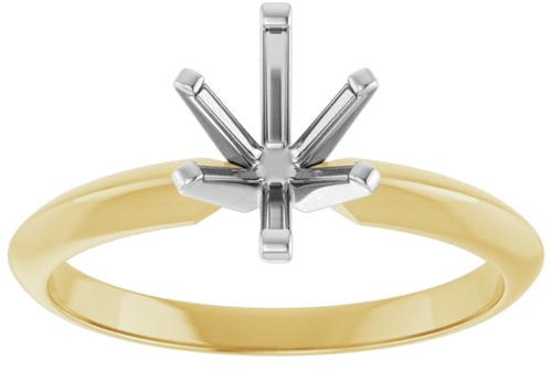 Sužadėtuvių Žiedas „Solitaire“ 585 Baltojo Ir Geltonojo Aukso Oval 7.75mm x 5.7mm (3)