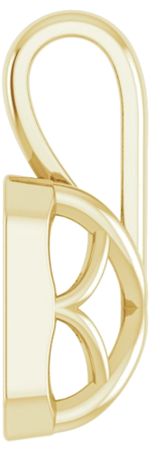 Pakabukas „Solitaire“ 585 Geltonojo Aukso Emerald 6mm x 4mm (3)