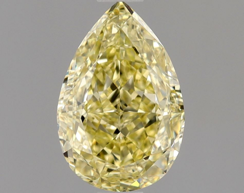 1.2 carat Fancy Yellow-VVS2 Natūralus Pear Deimantas (1)