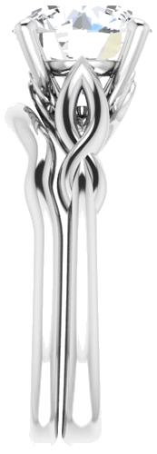 14K White  8.8 mm Round Solitaire Engagement Ring Mounting (9)