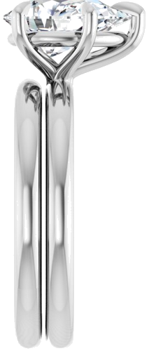 Sužadėtuvių Žiedas „Solitaire“ 585 Baltojo Aukso Pear Shape 10mm x 7mm (9)