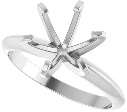 Platinum 8.2 mm Round Engagement Ring Mounting (5)