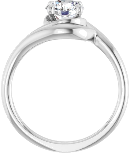 14K White 6.5 mm Round Engagement Ring Mounting (7)