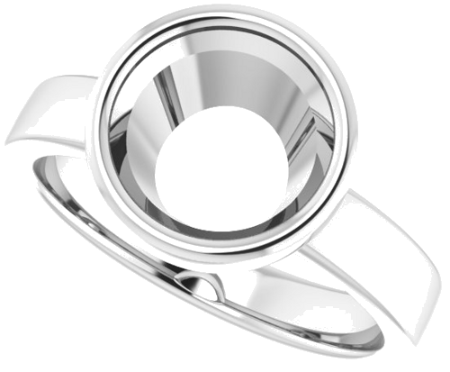 Sužadėtuvių Žiedas „Solitaire“ 585 Baltojo Aukso Round 8.8mm (5)