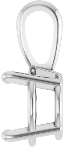 Sterling Silver 8 mm Round 4-Prong Pendant Mounting (3)