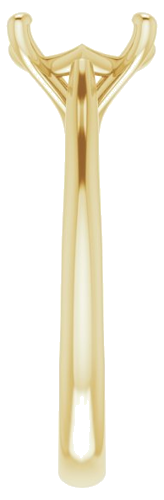 14K Yellow 8.8 mm Round Solitaire Engagement Ring Mounting (4)