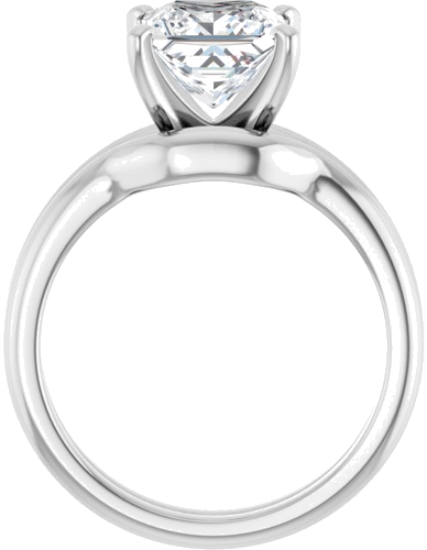 Sužadėtuvių Žiedas „Solitaire“ 585 Baltojo Aukso Square 7mm (7)