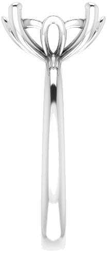 Sužadėtuvių Žiedas „Solitaire“ 585 Baltojo Aukso Oval 11mm x 9mm (4)
