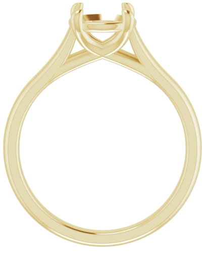 14K Yellow 7 mm Round Solitaire Engagement Ring Mounting (2)