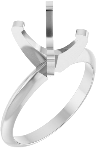 Sužadėtuvių Žiedas „Solitaire“ 585 Baltojo Aukso Oval 9mm x 7mm (1)