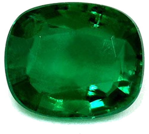 1.02 carat GREEN Cushion Smaragdas (1)