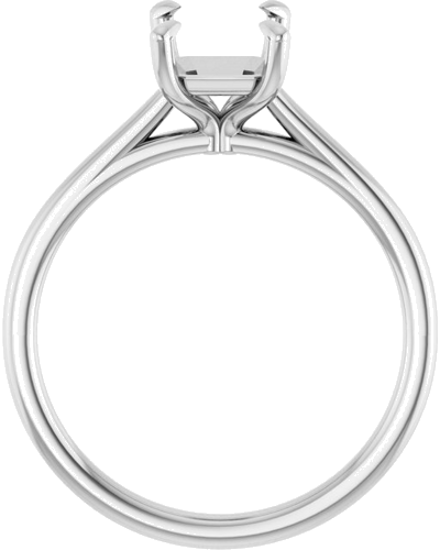 Sužadėtuvių Žiedas „Solitaire“ 950 Platinos Emerald 8mm x 6mm (2)