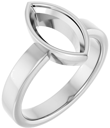 Sužadėtuvių Žiedas „Solitaire“ 585 Baltojo Aukso Marquise 12mm x 6mm (1)