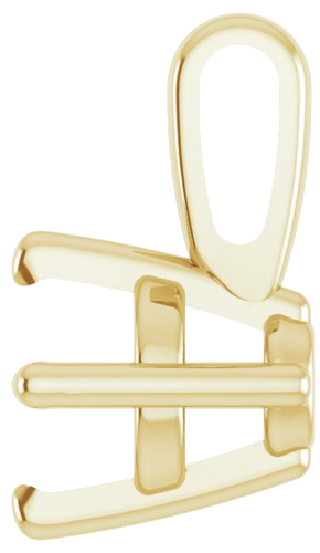 14K Yellow 4.5 mm Round 4-Prong Pendant Mounting (3)