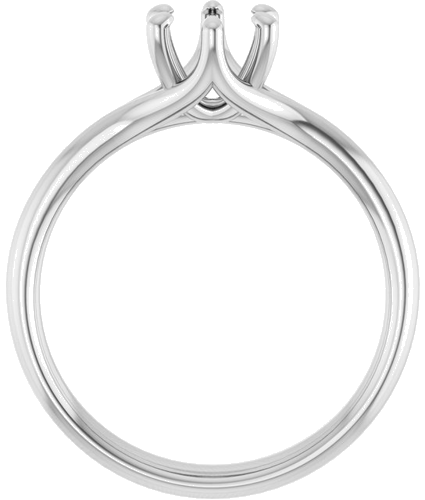 14K White 5.8 mm Round Engagement Ring Mounting (2)