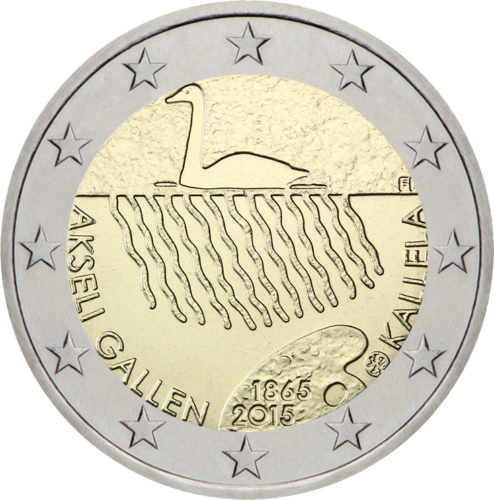 2015 Suomija Akseli Gallen-Kallela 2 eurų moneta (1)