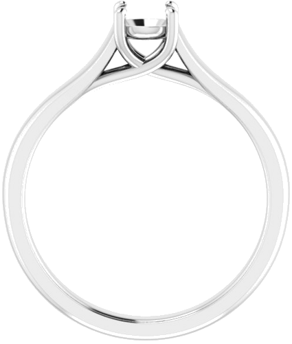 Sužadėtuvių Žiedas „Solitaire“ 585 Baltojo Aukso Round 4.8mm (2)