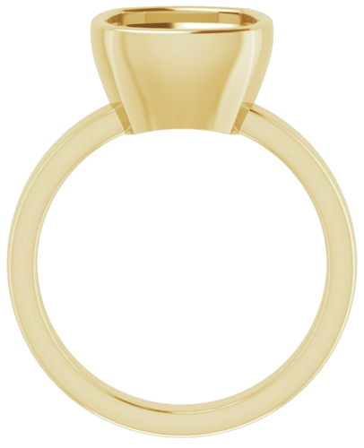 18K Yellow 9 mm Cushion Solitaire Engagement Ring Mounting (2)