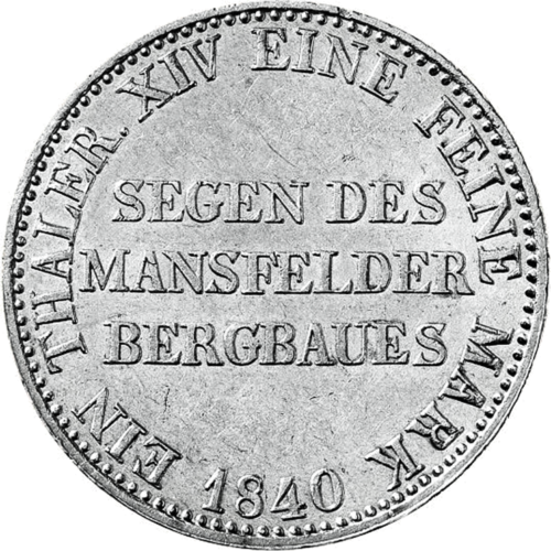 1 талер (1829-1840) Фридрих Вильгельм III Королевство Пруссия серебряная монета (2)