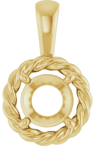 Pakabukas „Rope“ 585 Geltonojo Aukso Round 6.5mm (1)