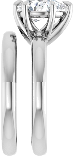 14K White 9x6 mm Pear Solitaire Engagement Ring Mounting (9)