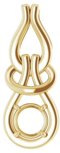 Pakabukas „Freeform“ 585 Geltonojo Aukso Round 6mm (1)