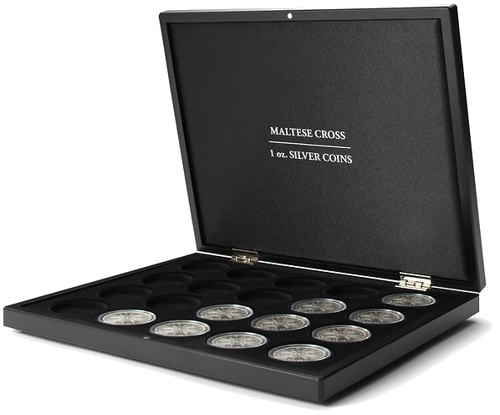 Кутия за инвестиционни сребърни монети Малтийски кръст (2)