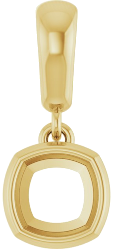 Pakabukas „Bezel-Set“ 585 Geltonojo Aukso Cushion 5mm (1)