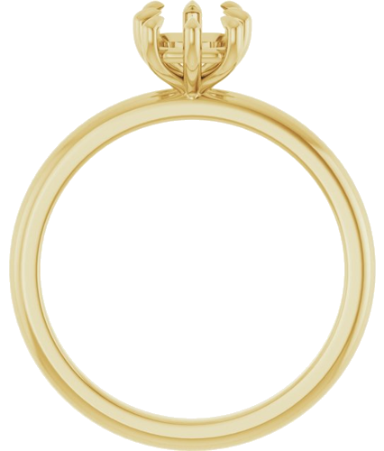 14K Yellow 7x5 mm Emerald Solitaire Engagement Ring Mounting (2)